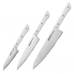 Набор кухонных ножей 3 в 1 Samura Harakiri SHR-0220W