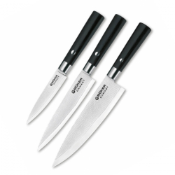 Набор кухонных ножей Boker Damast Black Knife Trio 130420SET 