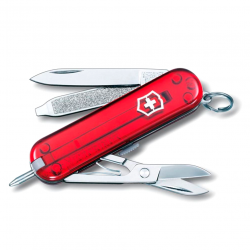 Многофункциональный складной нож-брелок Victorinox Красный прозрачный 0.6225.T